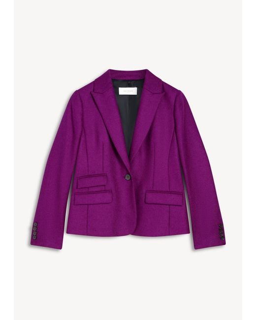 Hobbs Purple Claire Wool Jacket