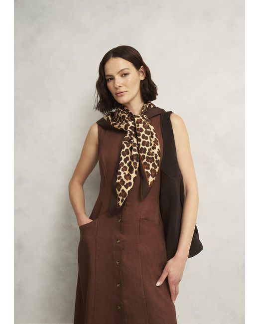 Hobbs Multicolor Bria Silk Leopard Scarf