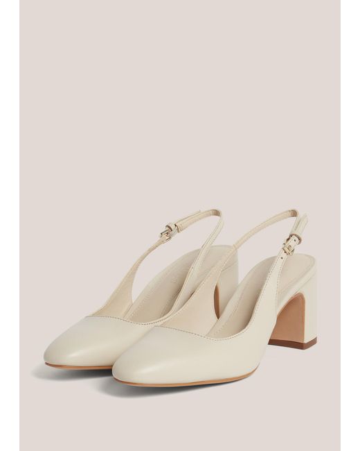 Hobbs Natural Lily Leather Slingback