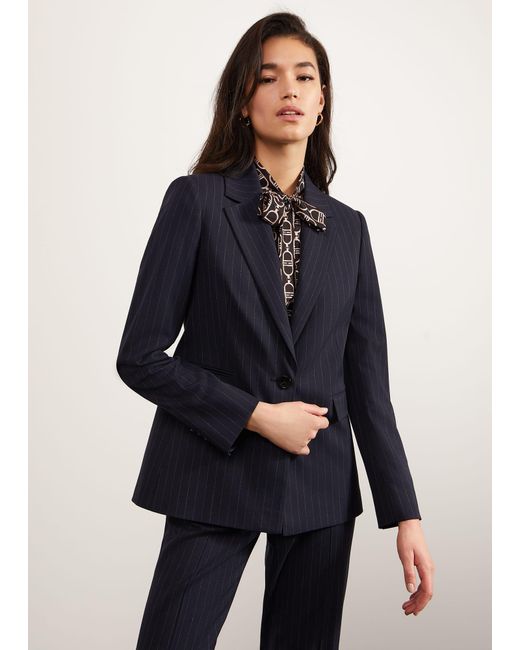 Hobbs Blue Ness Pinstripe Jacket