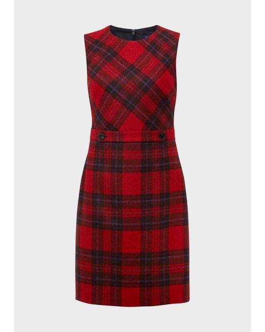 Hobbs Red Melanie Wool Dress