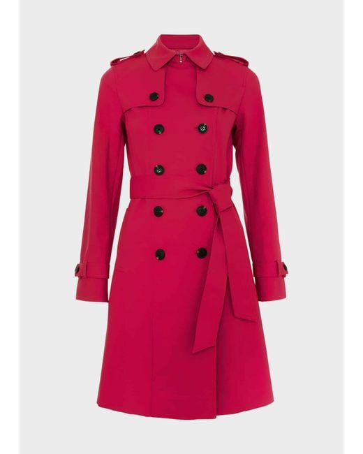Hobbs Red Saskia Shower Resistant Trench Coat