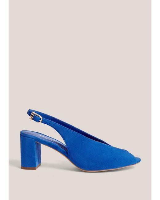 Hobbs Blue Carla Suede Sandals