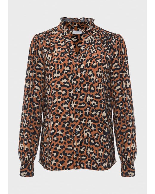 Hobbs Multicolor Rosamund Leopard Print Blouse
