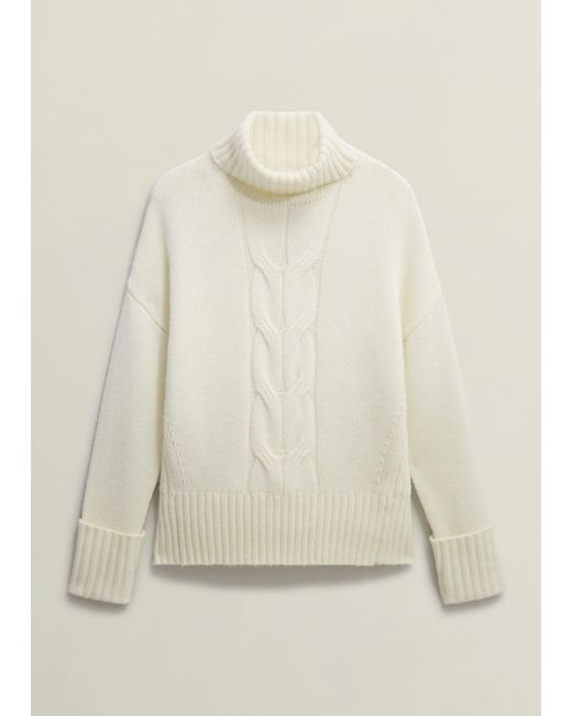Hobbs Natural Cable Knit Wool Alpaca Jumper