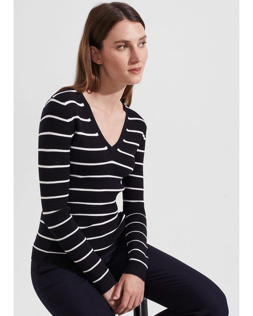 Hobbs Blue Nova Stripe Jumper