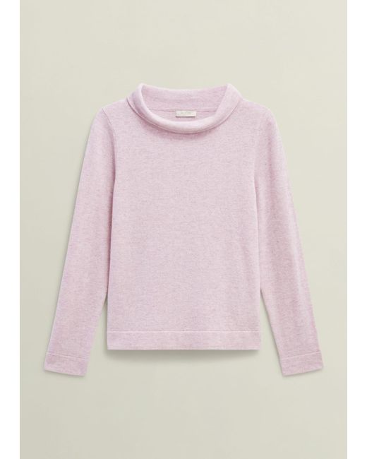 Hobbs Pink Audrey Wool Cashmere Jumper
