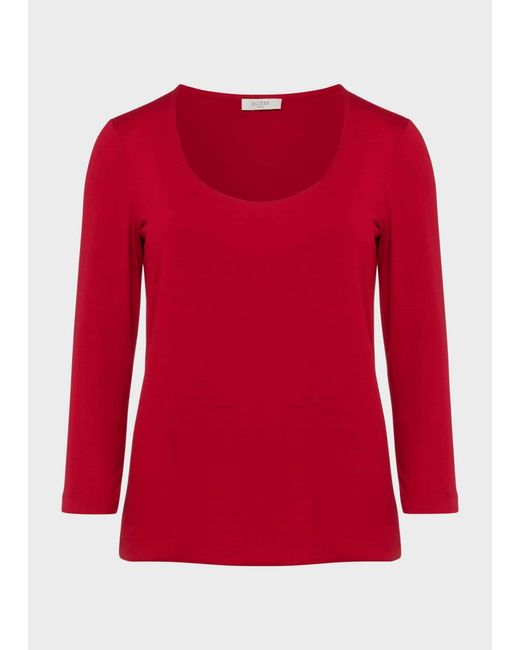 Hobbs Red Daisy Double Fronted Top