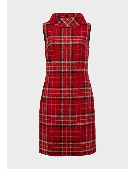 Hobbs Red Mila Wool Dress