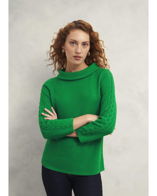 Hobbs Green Camilla Cotton Jumper
