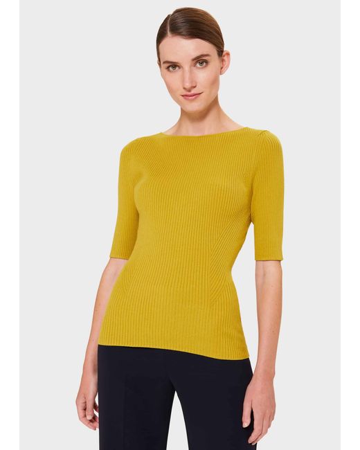 Hobbs Yellow Florence Jumper