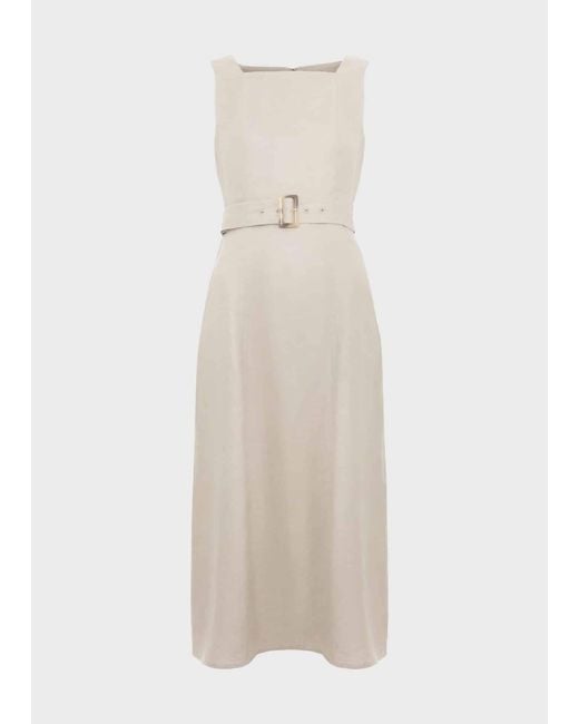 Hobbs Natural Roberta Linen Dress
