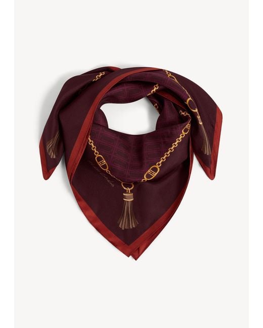 Hobbs Purple Amy Silk Scarf