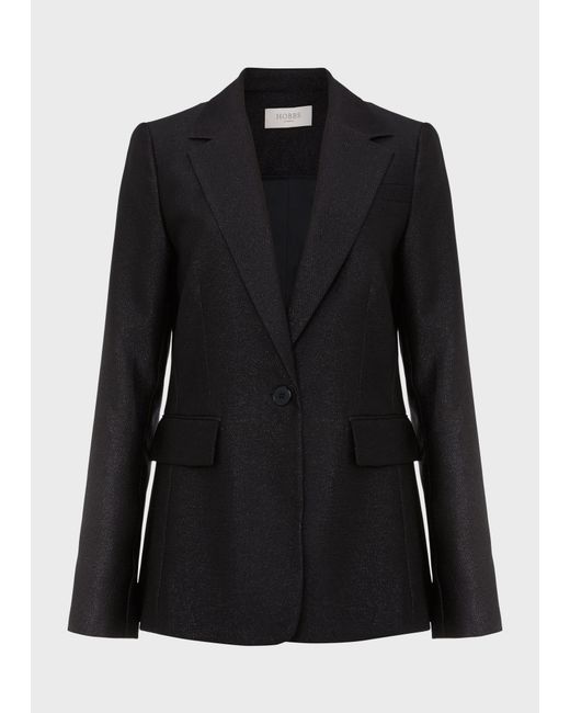 Hobbs Black Jodie Lurex Jacket