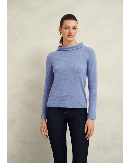 Hobbs Blue Audrey Wool Cashmere Jumper