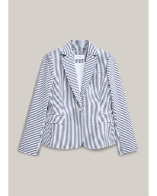 Hobbs Blue Blake Seersucker Jacket