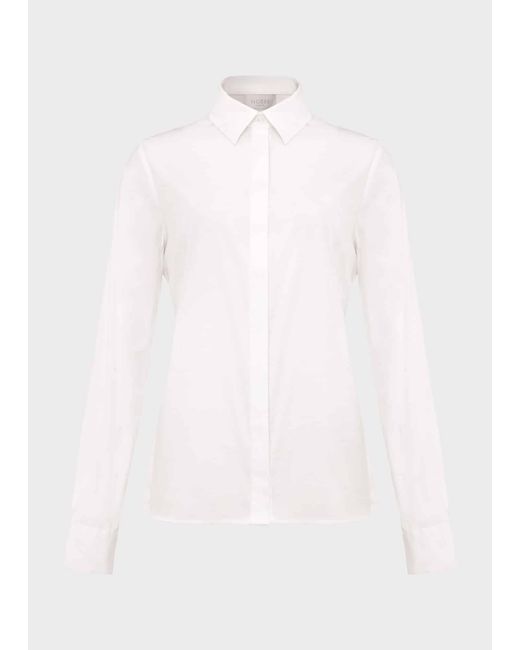 Hobbs White Victoria Cotton Shirt