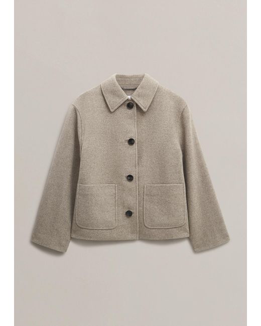 Hobbs Brown Milly Wool Blend Jacket