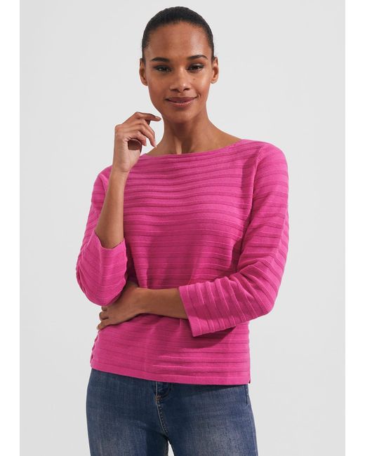 Hobbs Nellie Cotton Jumper in Pink Lyst UK