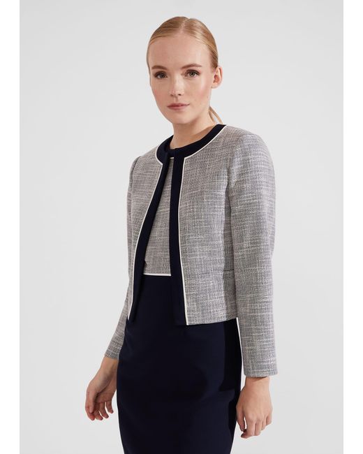 Hobbs Gray Laurie Jacket With Cotton