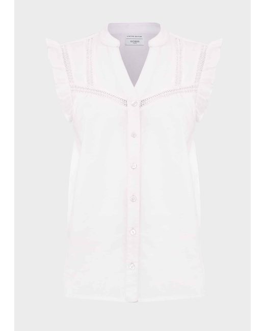 Hobbs White Sywell Blouse