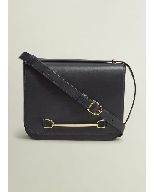 Hobbs Black Keighley Leather Cross Body Bag