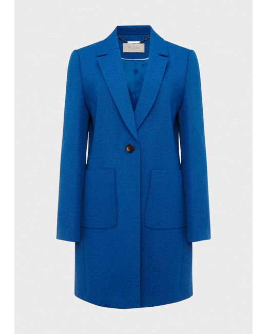 Hobbs Blue Corina Coat With Wool