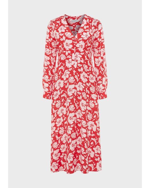Hobbs Red Petite Allison Dress