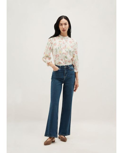 Hobbs Blue Raina Wide Jeans