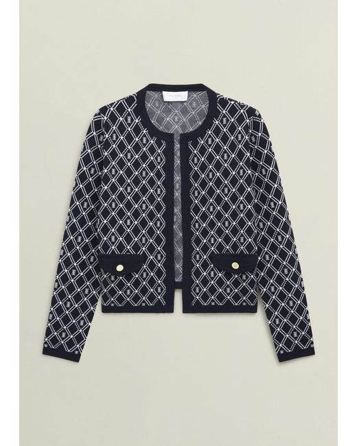 Hobbs Blue Perrie Knitted Jacket