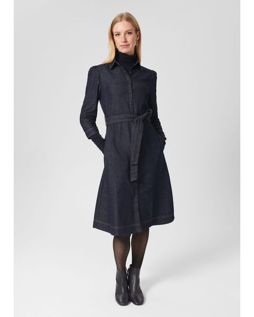 Hobbs Blue Coco Denim Dress