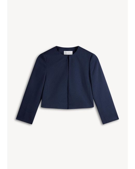 Hobbs Blue Elize Textured Jacket