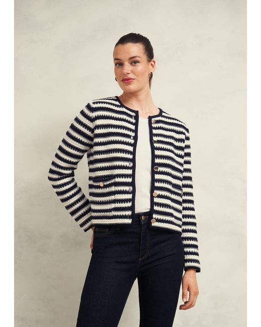 Hobbs Natural Milly Cotton Knitted Jacket