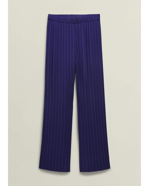 Hobbs Blue Orla Pleated Trousers