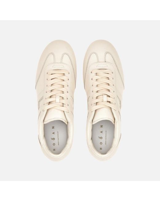 Hogan White Flat Sneakers,