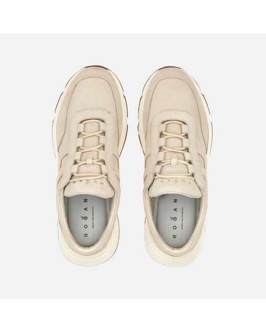 Hogan White Sporty Sneakers, for men