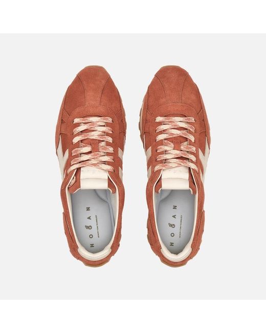 Hogan Brown Sporty Sneakers,