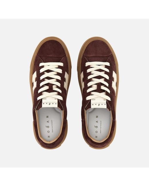 Hogan Brown Flat Sneakers,