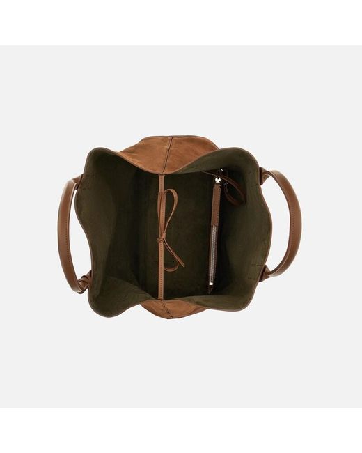 Hogan Brown Script Shopping Bag Medium