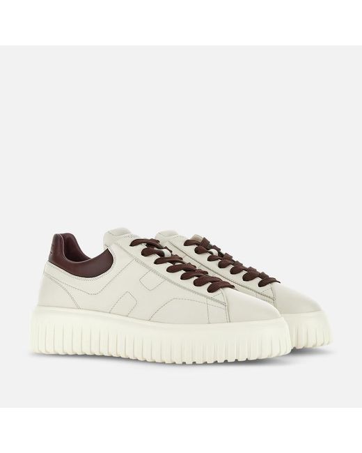 Hogan White Sneakers H-Stripes, ,Off for men
