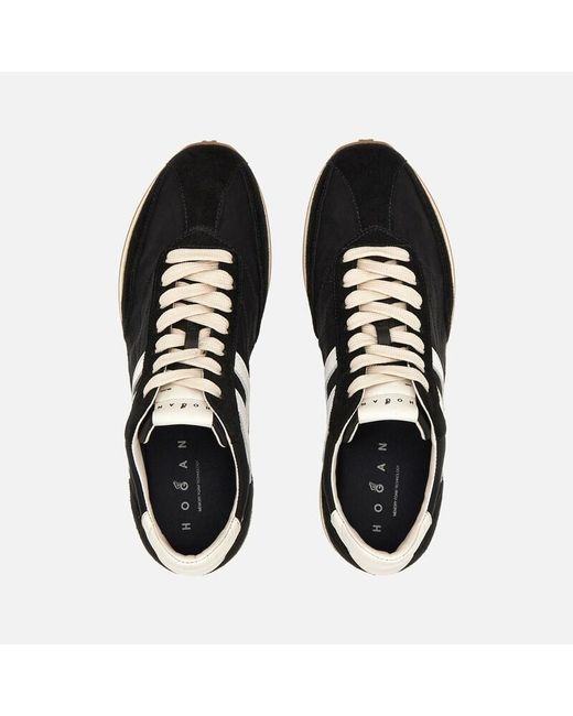 Hogan Black Sporty Sneakers,