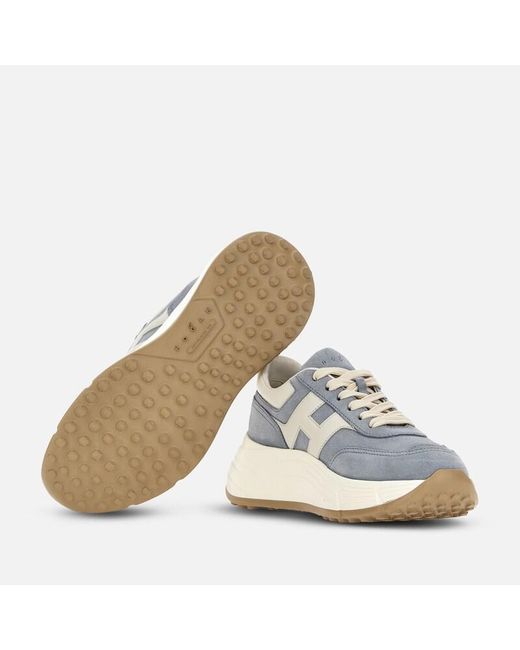 Hogan Blue Sporty Sneakers,