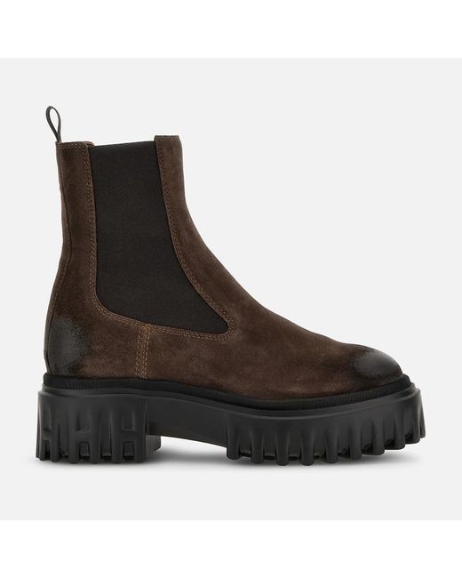 Hogan Brown Chelsea Boots H700