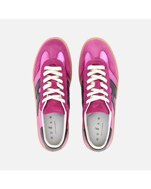 Hogan Purple Flat Sneakers, ,Fuchsia