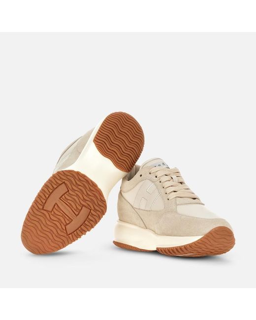 Hogan Natural Yogurt Interactive H713 Lace-Up Sneakers