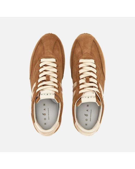 Hogan Brown Sporty Sneakers,