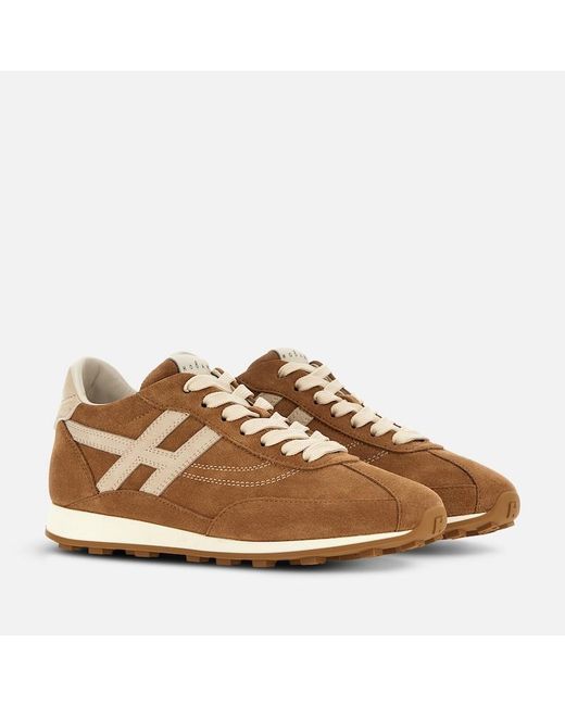 Hogan Brown Sporty Sneakers,