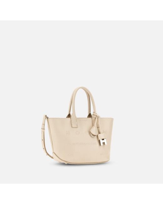 Bolso Shopping Adress Mini Hogan de color Natural