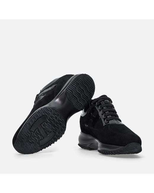 Interactive Trainers avec micropailttes Hogan en coloris Black
