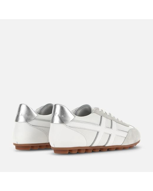 Hogan White Sporty Sneakers,